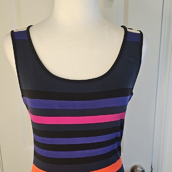 Calvin Klein Multicolor Striped Maxi Dress - Picture 6 of 9